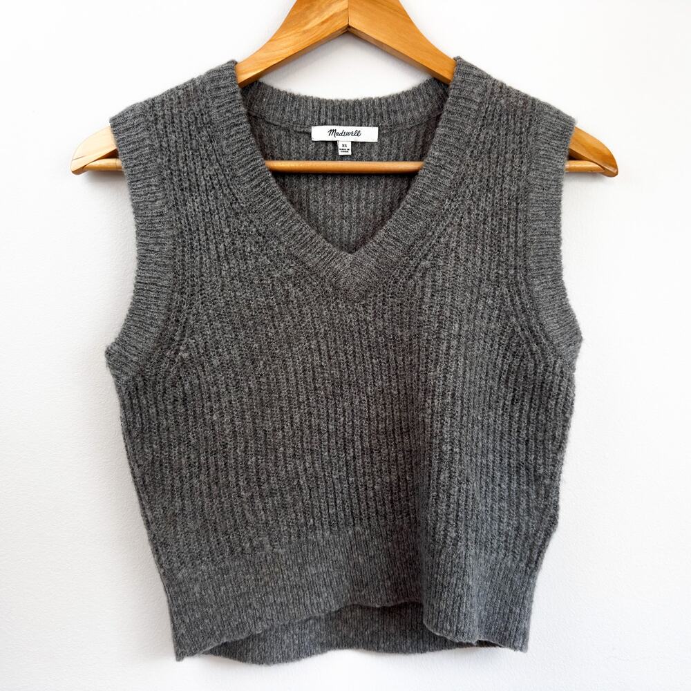 Madewell Women's Sweater Vest Size XS | The Fineloft Shrunken Sweater Vest